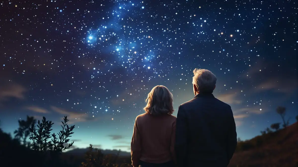 2 volwassen sterrenbeelden staan op het punt de diepere betekenis van een beproeving uit het verleden te ontdekken